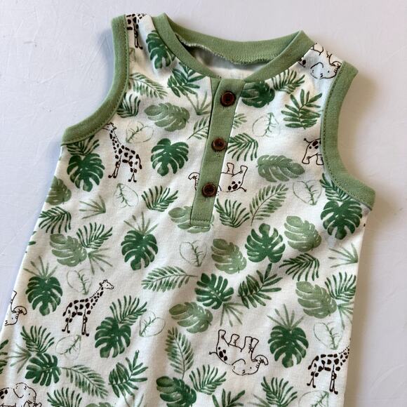 Little Me Safari Muscle Tank Romper Sz 6 mo - Picture 4 of 7